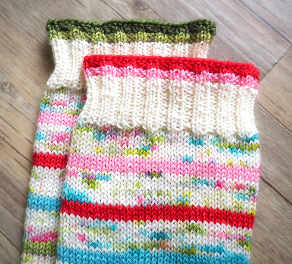 Peppermint Sticks Ice Cream Socks - Knitting Pattern PDF