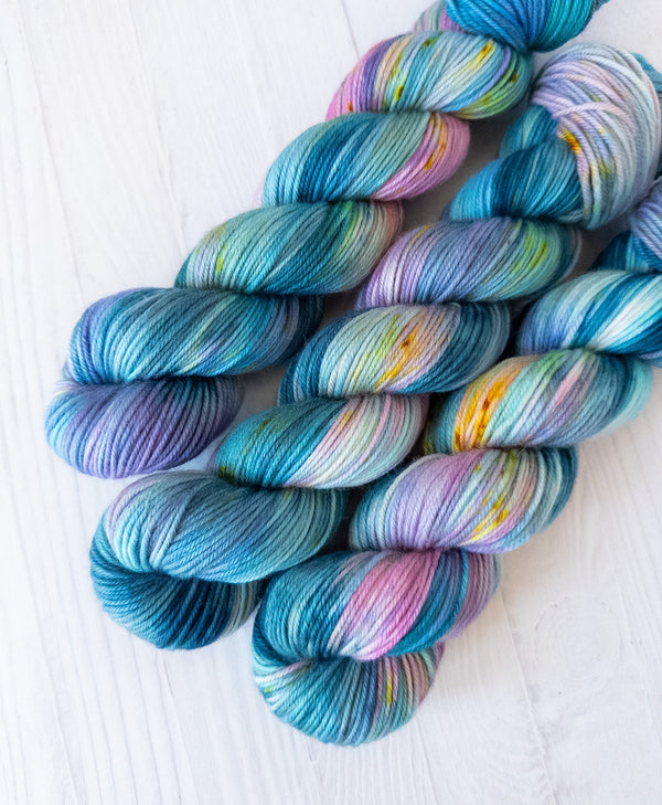 Ponyo Rides a Sea of Fish - Merino DK